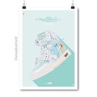 Image 1 of Sneaker Poster Air Jordan 1x V.A.A. “Alaska” (2026)