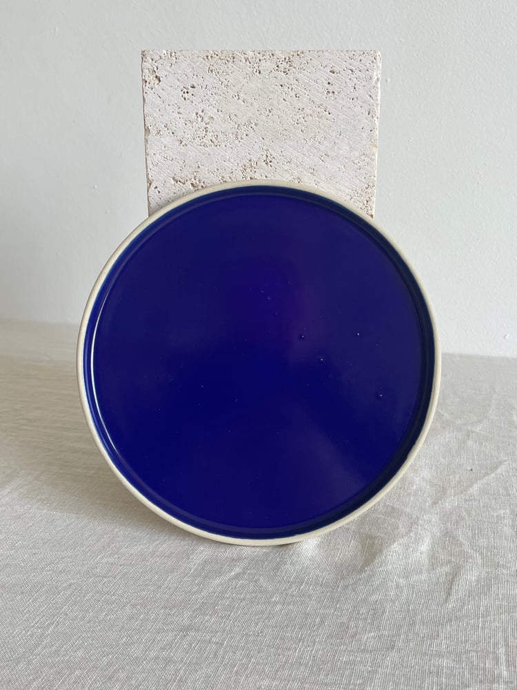 Image of Breakfast plate blue