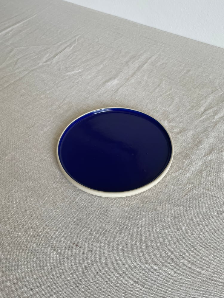 Image of Breakfast plate blue