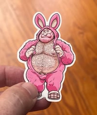 Image 2 of Pink Rabbit bear sticker