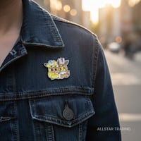 Image 2 of Poncho Pikachu & Poncho Eevee Enamel Pin