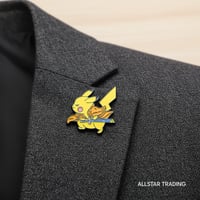 Image 2 of Samurai Pikachu Enamel Pin