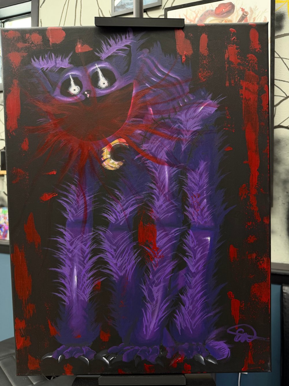 Image of Catnap Attack Original Painting 