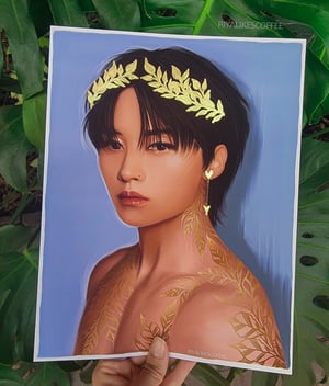 "Chrysus" Art Print With Gold Foil Details 8.5 x 11