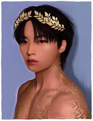 "Chrysus" Art Print With Gold Foil Details 8.5 x 11