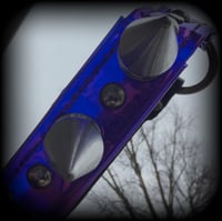 Image 8 of Iridescent purple monster spiked split two tone o ring choker