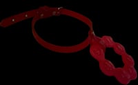 Image 2 of Translucent cyber goth red kawaii jumbo toy ring choker