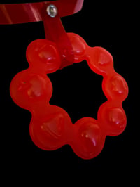 Image 4 of Translucent cyber goth red kawaii jumbo toy ring choker