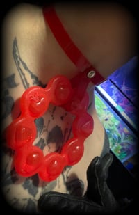 Image 6 of Translucent cyber goth red kawaii jumbo toy ring choker