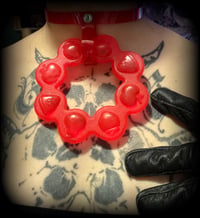 Image 7 of Translucent cyber goth red kawaii jumbo toy ring choker