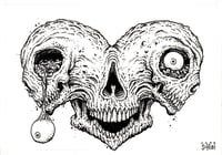 Heart Headed - original ink illustration