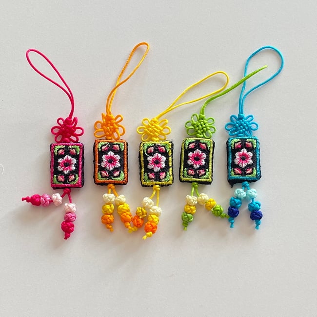 'flower frame' korean traditional norigae charm