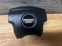 Image 1 of Silverado /SUV Steering wheel emblem logo -- Duramax -Blk/Wht