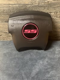 Image 3 of Silverado /SUV Steering wheel emblem logo -- SS Silverado Bubblegum Pink