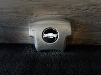 Image 1 of Silverado /TBSS Steering wheel emblem logo - Silver Bowtie