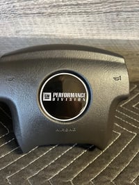 Image 3 of Silverado /TBSS Steering wheel emblem logo -- GM PERFORMANCE