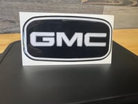 Image 4 of Cab Emblems- PAIR (2) GMC- White Colorway