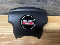 Image 1 of Silverado /SUV Steering wheel emblem logo -- Duramax -Red/White