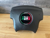 Image 1 of Silverado /SUV Steering wheel emblem logo -- Intimidator SS Silverado flag colorway