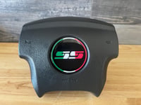 Image 1 of Silverado /SUV Steering wheel emblem logo -- SS Silverado - flag colorway