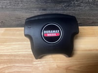 Image 2 of Silverado /SUV Steering wheel emblem logo -- Duramax -Red/White