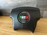 Image 2 of Silverado /SUV Steering wheel emblem logo -- SS Silverado - flag colorway