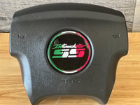 Image 2 of Silverado /SUV Steering wheel emblem logo -- Intimidator SS Silverado flag colorway