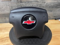 Image 4 of Silverado /TBSS Steering wheel emblem logo -Red Bowtie V2