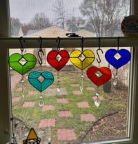 Image 1 of Heart with crystal - can be made to order