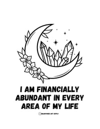 Money Mantra Coloring Page in Honor of the Pink Full Moon