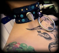 Image 8 of Dead space giant o-ring ultra spiked & studded glitter collar
