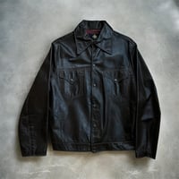 Image 1 of Vintage Golden Bear Leather Trucker Jacket
