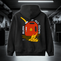 Image 3 of burnitalldown Hoodie Black