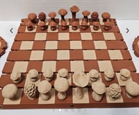 3D Printed Mushroom Log Chess Set