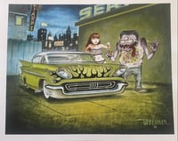 Modified “Pinstripe Fiend” litho print