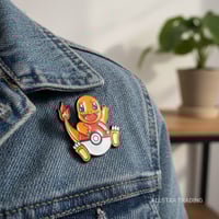 Image 2 of Charmander Poké Ball Enamel Pin