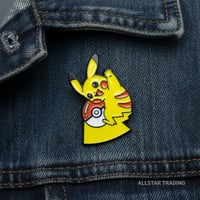 Image 1 of Pikachu Poké Ball Enamel Pin
