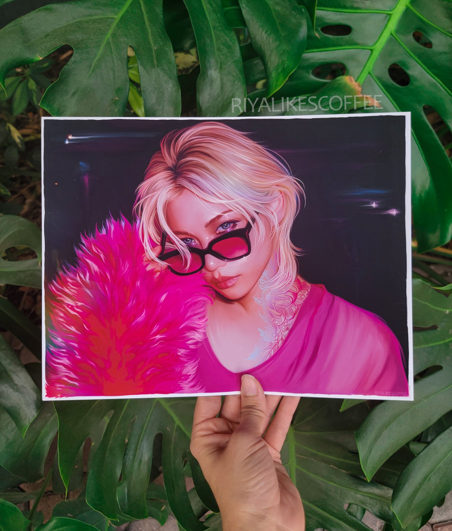 "Pink Mood" Large Art Print 8.5 x 11