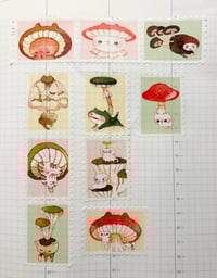 Mushroom Cat Stamp Washi Tape