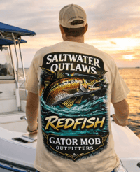 Image 2 of Redfish Strike – Saltwater Outlaws Tee