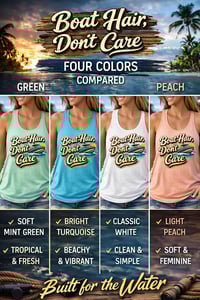 Image 2 of Boat Hair, Don’t Care – Women’s Tank