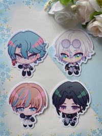 By the Beat Chibi Sand Glitter Stickers