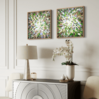 Image 6 of 'Blooms 42', diptych - 43x43cm each, FRAMED