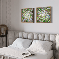 Image 8 of 'Blooms 42', diptych - 43x43cm each, FRAMED