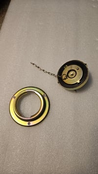 Image 2 of 72-76 240z 260z 280z Fuel cap/base/chain - Re-plated 