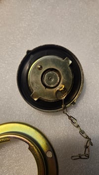 Image 5 of 72-76 240z 260z 280z Fuel cap/base/chain - Re-plated 
