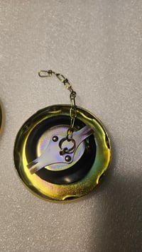 Image 3 of 70-71 240z Fuel cap/base/chain - Re-plated
