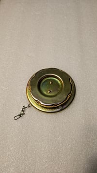 Image 1 of 70-71 240z Fuel cap/base/chain - Re-plated