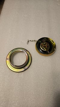 Image 5 of 70-71 240z Fuel cap/base/chain - Re-plated