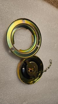 Image 7 of 70-71 240z Fuel cap/base/chain - Re-plated